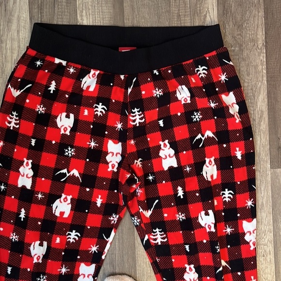 Wondershop Holiday Christmas Buffalo Plaid Fleece Pajama Bottoms - Picture 3 of 8